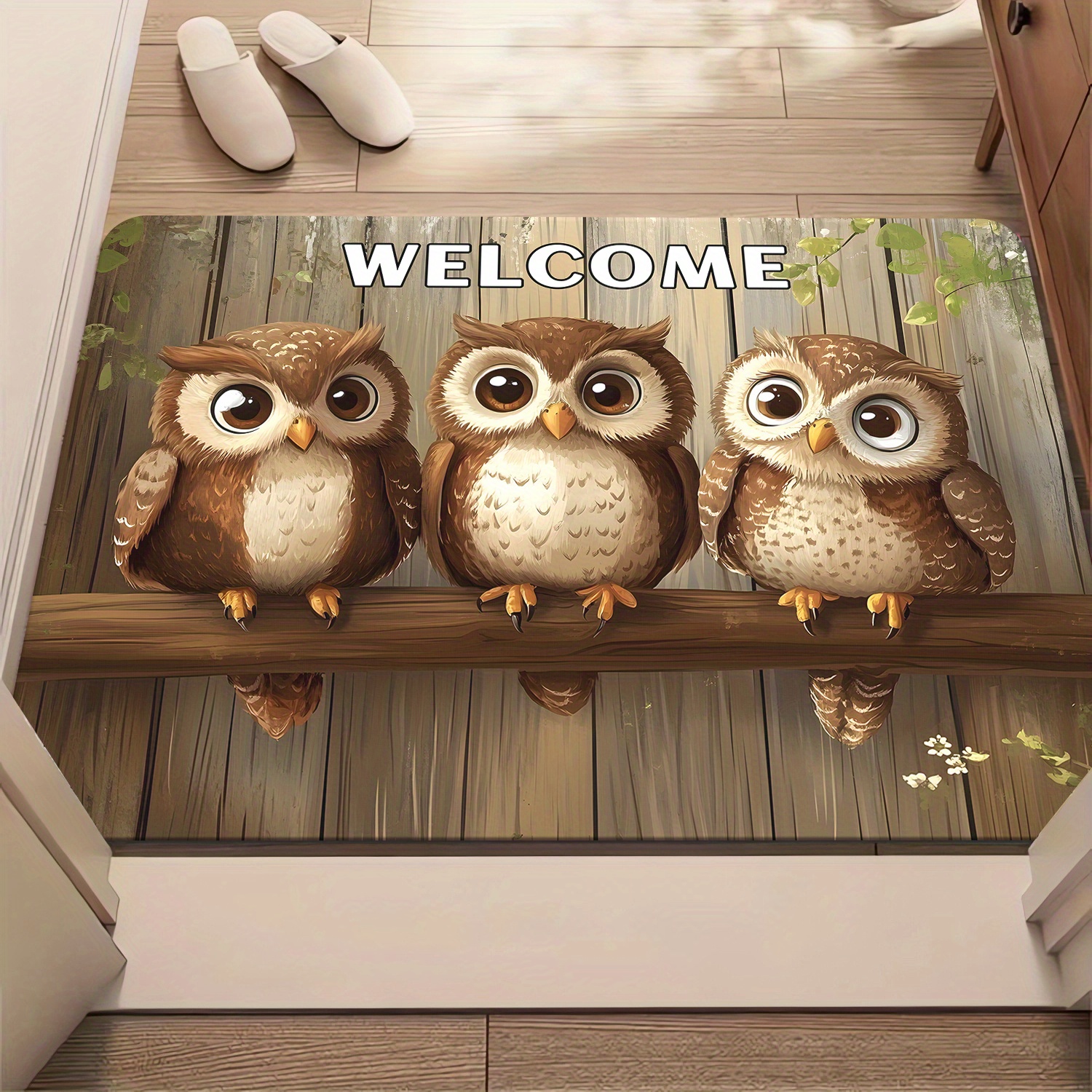 TEMU 1pc Of An Adorable High-definition Printed Doormat, Featuring A Non-slip Surface Suitable For Bathroom Floors, Made From Microfiber That Absorbs