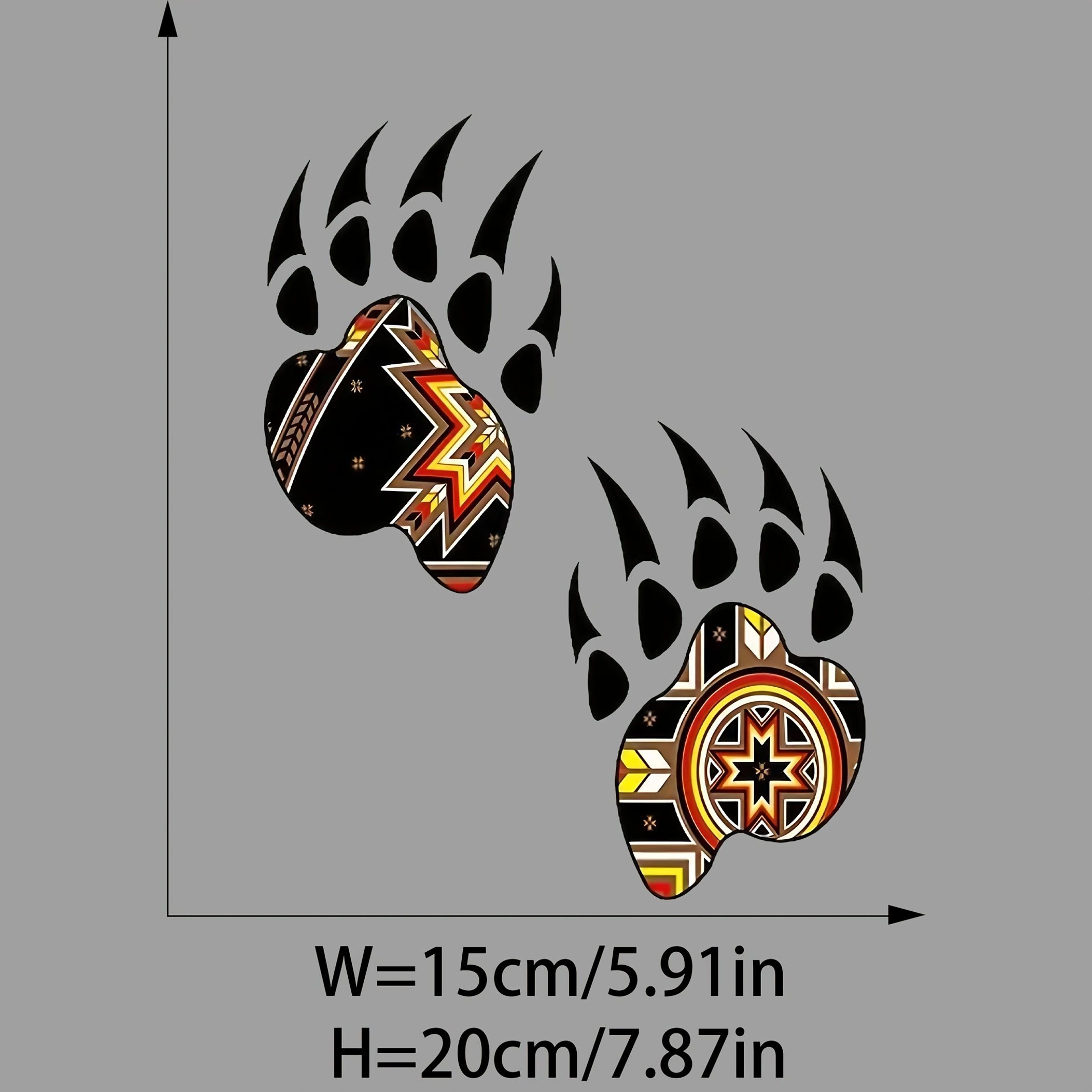 TEMU 4 Autocollants de transfert thermique durables et lavables - Décalcomanies en vinyle à motif tribal géométrique d', adaptées aux t-shirts, sacs