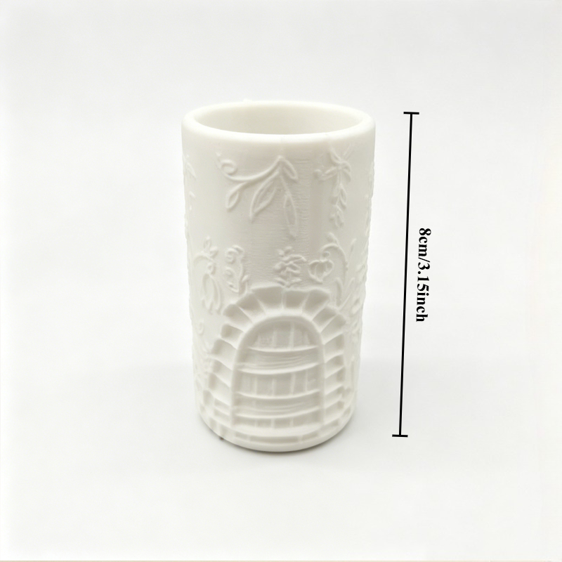 TEMU Rouleau à gaufrer cottage de de fait main avec de cottage - Outil de texture pour pâte polymère plastique pour poterie DIY, impression en sur ,