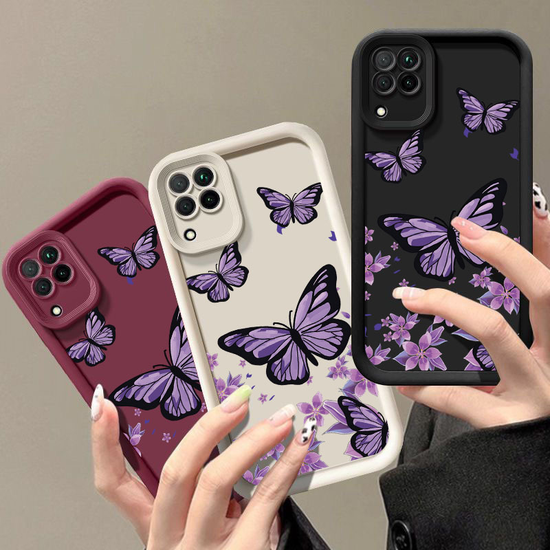 

A Silicone Cover With A Floral , Compatible With The Samsung A12.