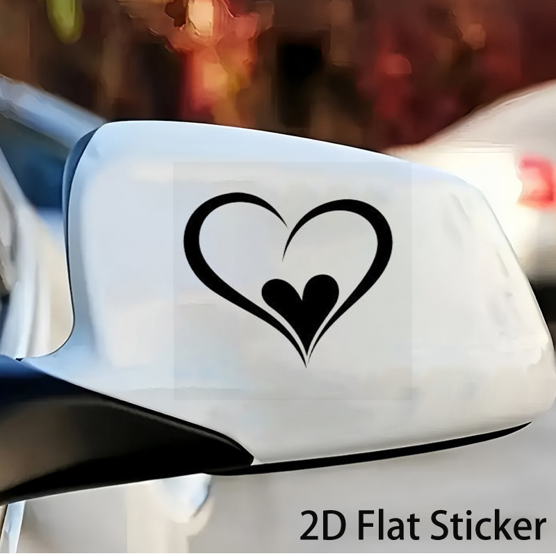 TEMU 6pcs Heart Graphics, Car Skin Stickers Suitable For Car Trunk, Laptop, Truck, Motorcycle, Window, Wall, Glass, Metal, Ceramic - Single Use