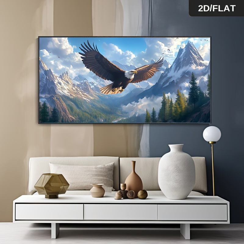 TEMU Decorazione murale 2D piatta, 2D piatta, 1 pezzo, grande tela da parete 2D piatta, decorazione murale con su tela - Poster su tela con , colori