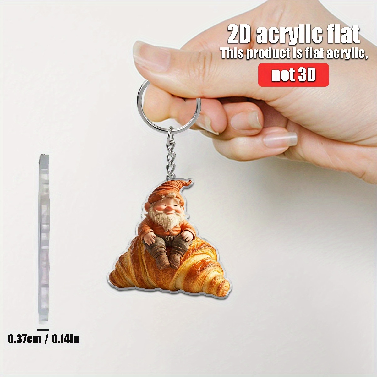 GONZTEL Brezel Schlüsselanhänger - Herzförmig & Handgefertigt Als Süßes Geschenk