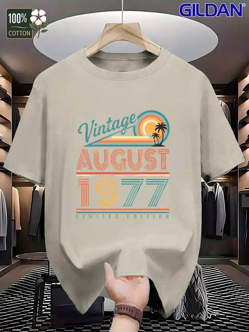 imagem do item camiseta masculina vintage de algodão puro edição de de 1977 com confortável