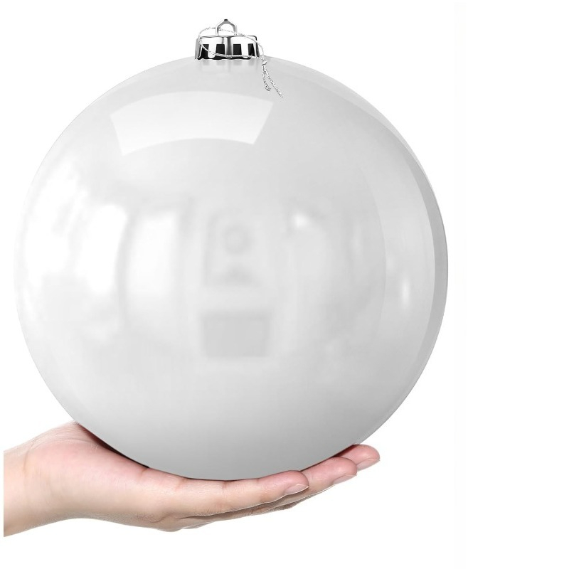 TEMU 1pc Grand Ornement de Noël d'extérieur de 8 pouces, Blanc