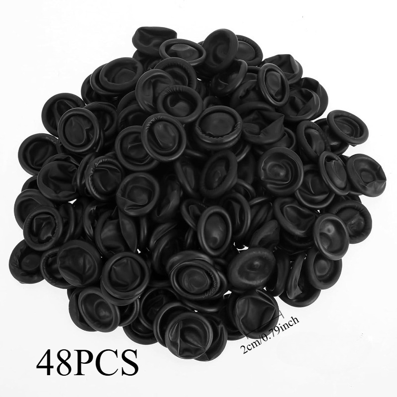 TEMU 48 protège-doigts noirs, protections pour doigts, couvre-ongles, protections pour doigts, protège-pouce, adaptés à l'artisanat et à la peinture