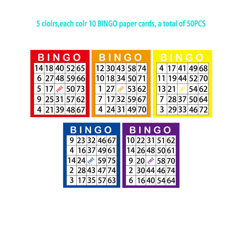 TEMU 50 Pcs, Bingo Game Cards Set, Bingo Paper Game Cards For Bingo Games, Party , School Classroom Games, Family Gathering Activity, Halloween Decorations, Christmas Decorations
