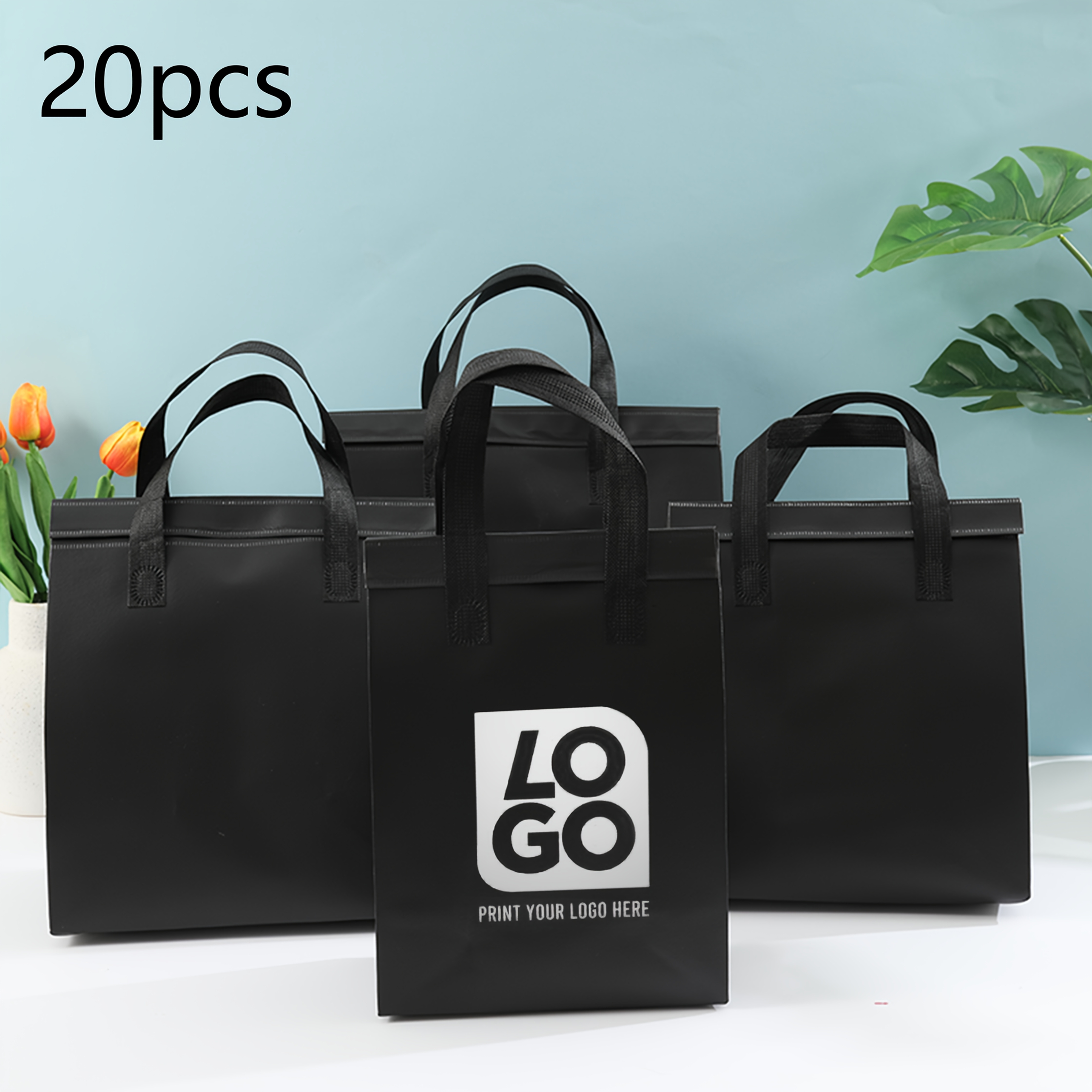 TEMU Cadeau pour Elle/Lui Lot de 20 Sacs Cadeaux Personnalisés avec Ceinture Extérieure Isotherme, Sac Fourre-tout avec Personnalisé, --- Convient