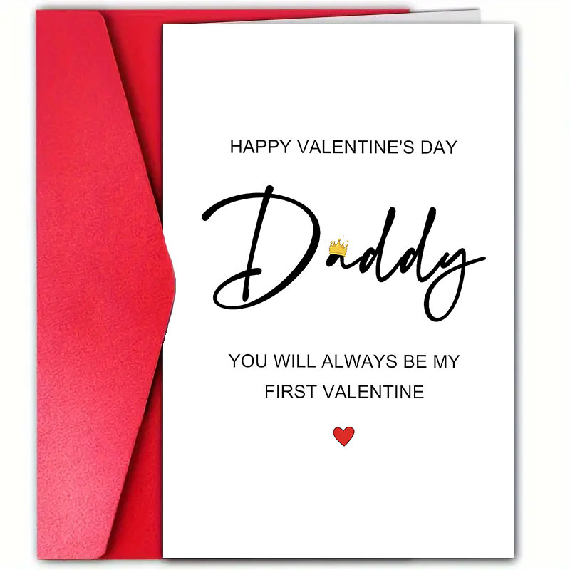 

Unique Valentine's Day Greeting Card For Partner, Husband, Wife, Boyfriend, Girlfriend - Special Daddy Card With Envelope, 12cm*18cm, Anniversary And Valentine's Day, Happy Valentine's Day, More