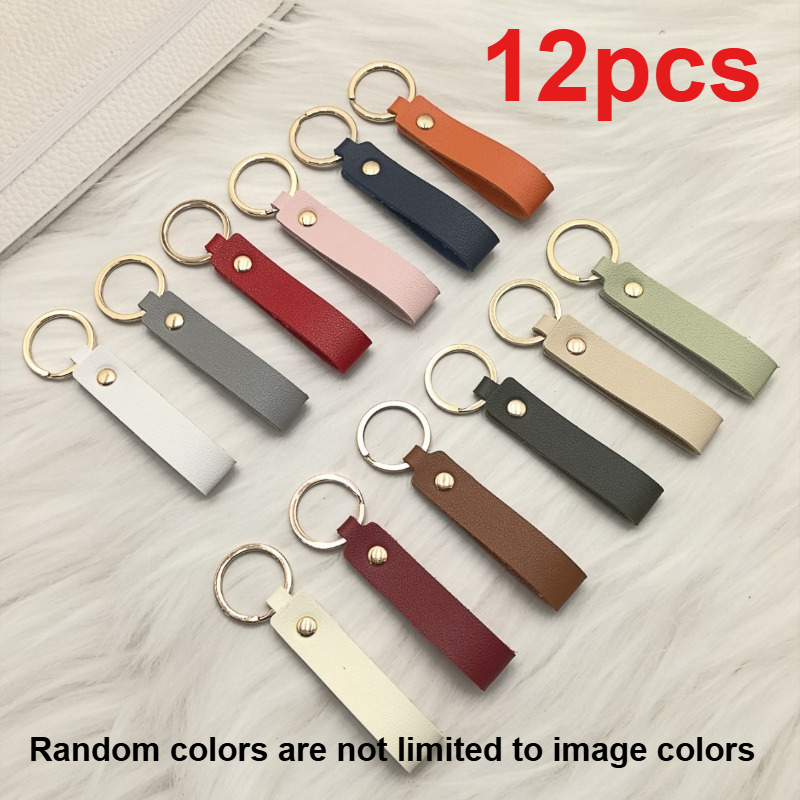 TEMU Lot de 12 porte-clés de couleurs assorties, anneaux de clés (couleurs aléatoires)