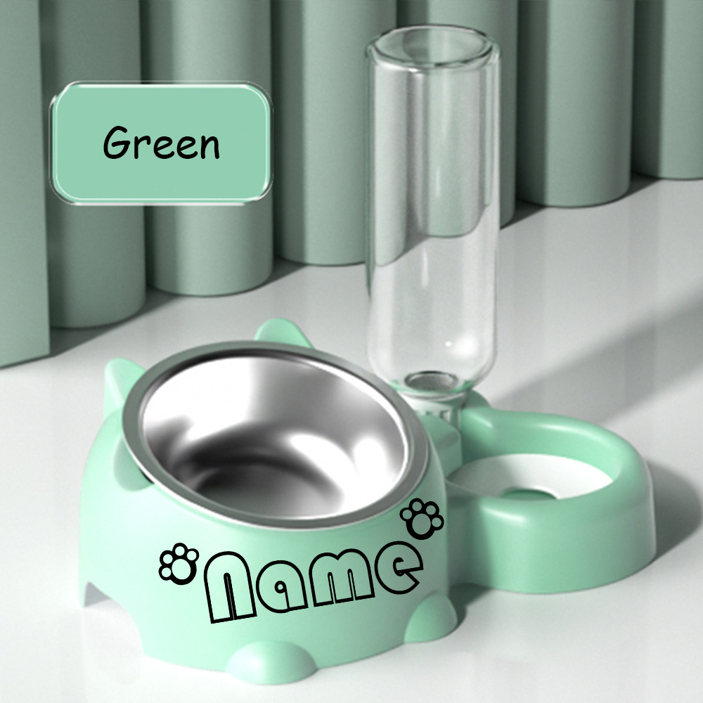 Bol à Nourriture pour Animaux Personnalisable, Multifonction en Matériau PP, Adapté aux Chats et Chiens, Ensemble Cadeau Parfait pour Chiens