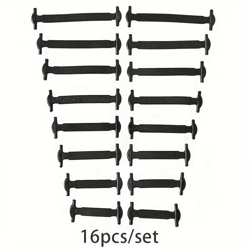 TEMU Lot de 16 - Lacets élastiques nœud pour hommes et femmes, adaptés aux baskets de tous , chaussures décontractées et lacets de chaussures de
