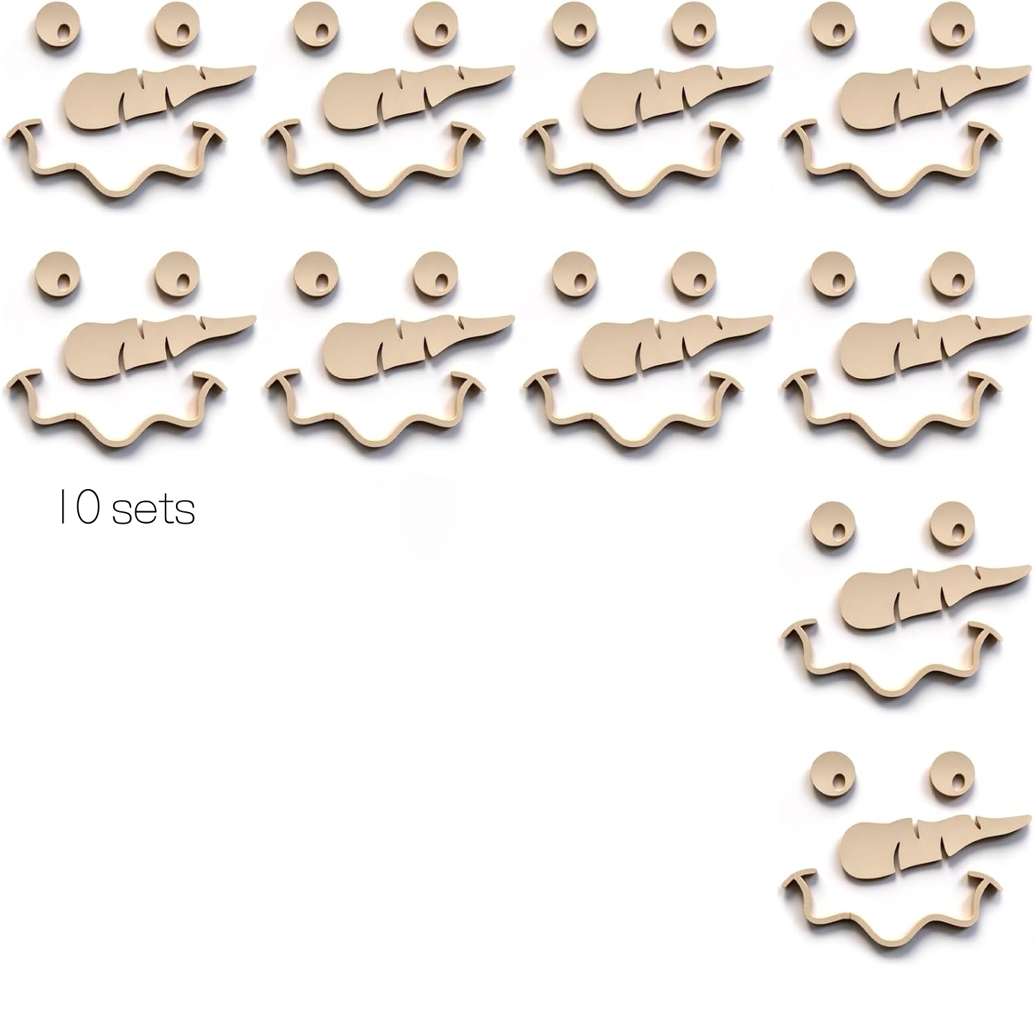 TEMU 10 Sets Ornements de Petite Sculpture de de Neige en Bois, Convient pour les Décorations de Fêtes de Noël, Décoration de Noël , Cadeau de Noël,