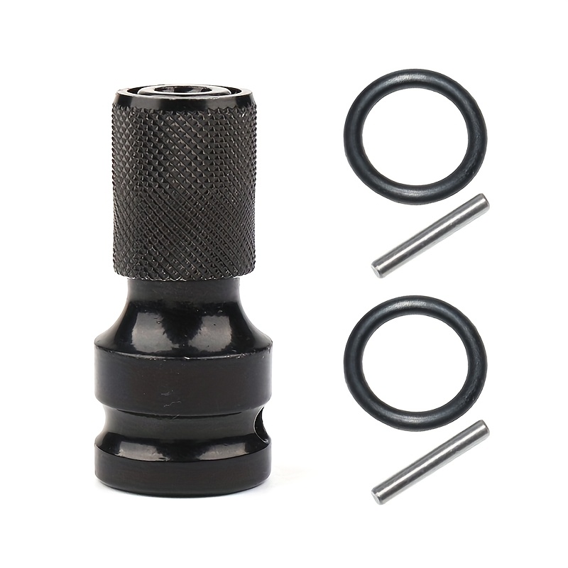 TEMU Jeu de douilles à clé électrique avec adaptateur et cache - à expansion à tête hexagonale, adaptateur de 1/2" à 1/4" adapté aux perceuses,