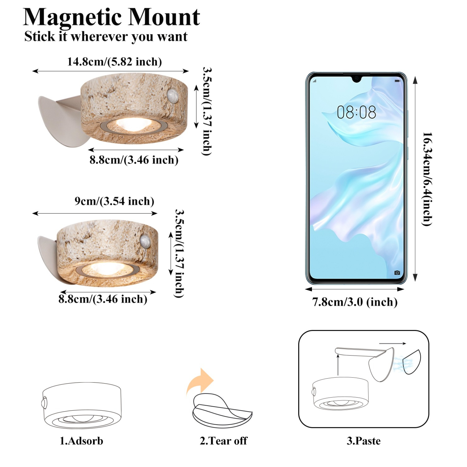 LED Smart Light with Motion Sensor and USB Charging