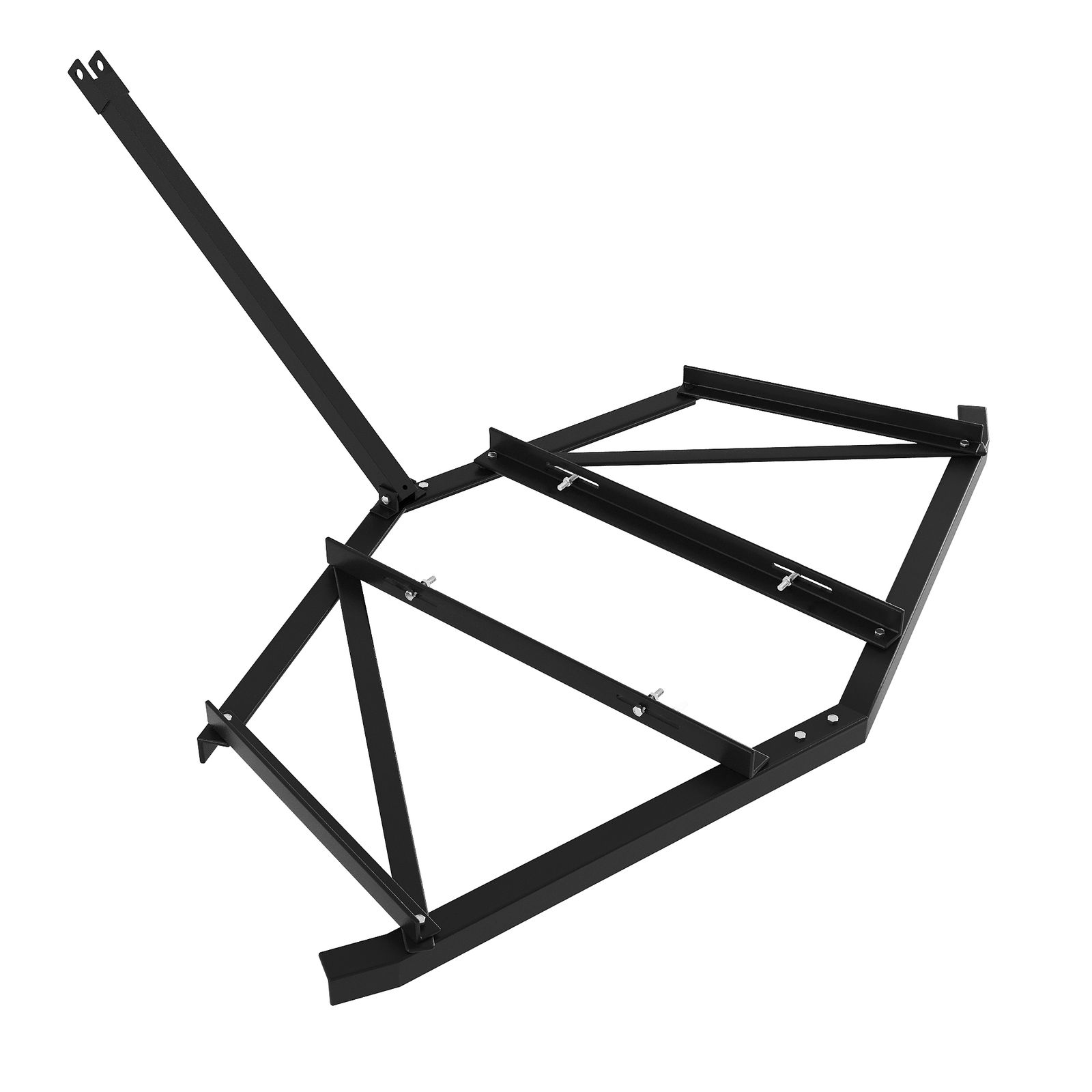 72 Inch Q235 New Version Driveway Drag Harrow | 6 Ft - 4mm Thick Angle Steel Heavy Duty Tow-behind Grader For Atv, Utv & Garden Lawn Tractors, Black