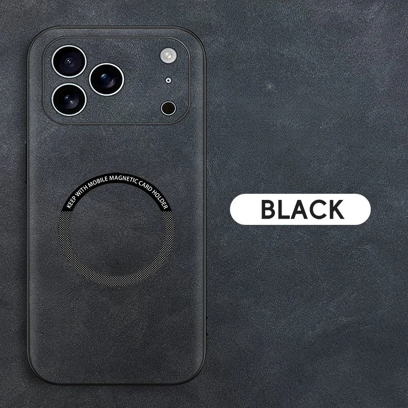 Phone Case: Phone Case - A Luxurious Material Magnetic Phone Protection Case Suitable For Iphone 17air, 16, 15, 14plus, 13, 12 Pro Supports In-car Wireless Charging.