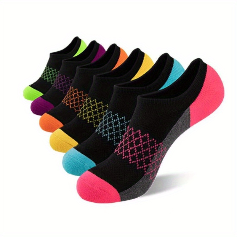 E-shop 6 Paar kurze Socken mit Ohr-Lifting, atmungsaktive Mesh-Socken, Stretch-Socken, Outdoor-Fitness-Sport-Laufsöckchen