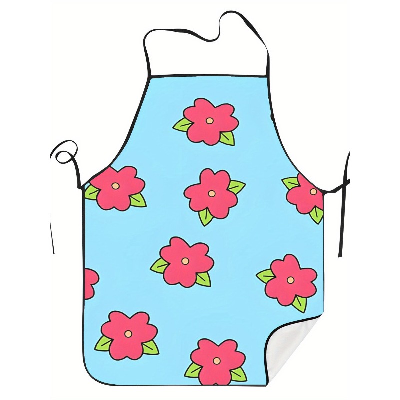 TEMU 1pc Hawaiian Mumu Funny Apron With Hawaiian Shirt Print - Apron Suitable For, Bbq, Hawaiian Parties, Themed Events, Gift For &