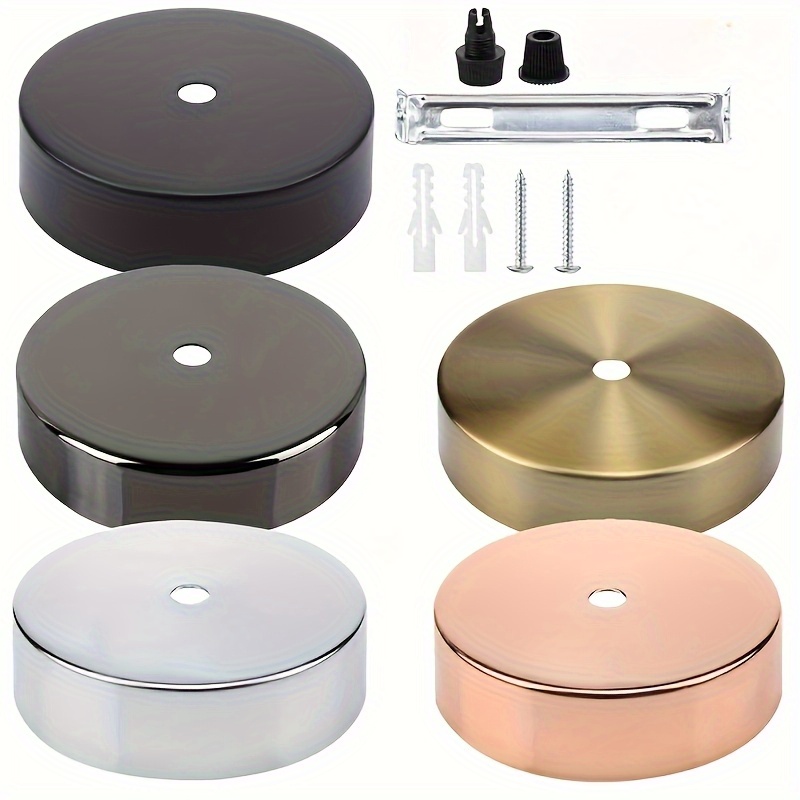 semi flush mount pendant light kit 4inch ceiling light fixture single hole pendant light or pendant lamp electroplated metal lampshade with mounting hardware no batteries needed for non electrical use 0