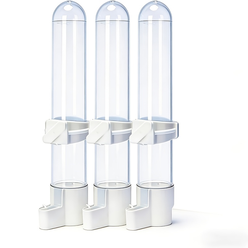 item picture 3pcs automatic bird cage waterers anti spill design suitable for parakeets   small parrots lovebirds without battery