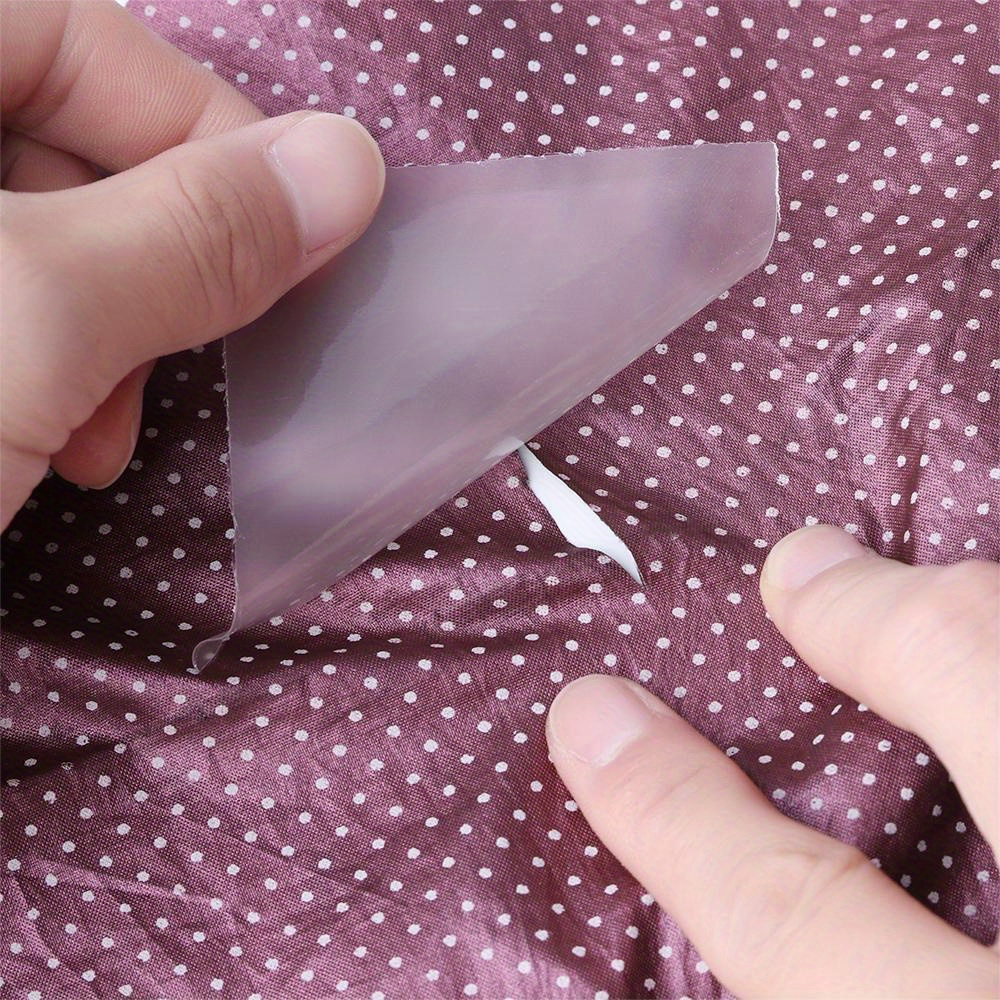 E-shop 10 Stück Klare Wasserdichte Nylon Patches, Selbstklebende Stoffreparatur Patches, für Outdoor Zelte, Jacken und Sportausrüstung - Stark,