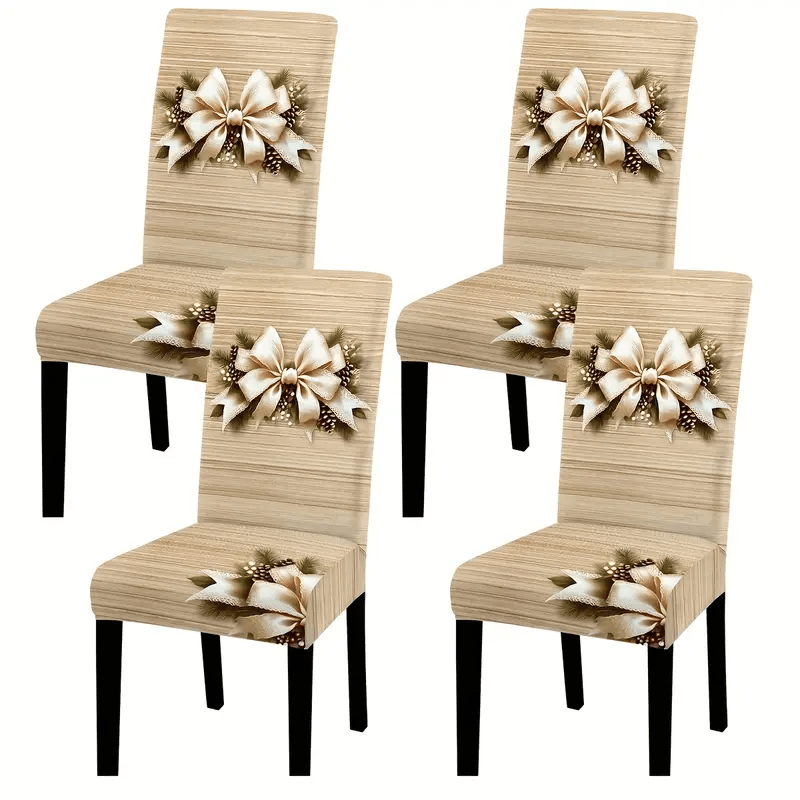 TEMU 4pz/6pz Coprisedie Moderni in Legno Beige Compatibili per Sedie da - Coprisedie Elastici, Lavabili, Protettori per Cuscini in Legno Adatti per