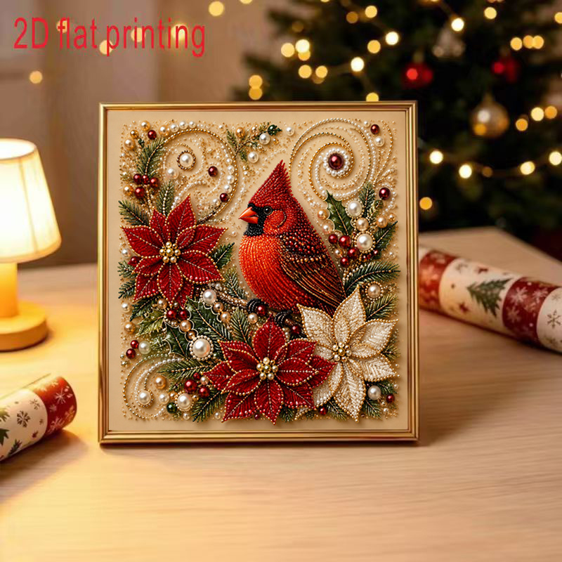 TEMU 1pc Adult Diamond Painting Kit, New Colored Pearl Painting, Christmas, Halloween, Living Room Bedroom Decoration, Best Gift For Relatives , 2d