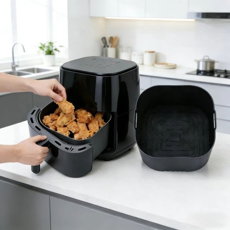 silicone liner for 1 08 gallon 4 1 liter air fryers compatible with models hd9252 hd9200 hd9255 oven and microwave safe non stick and easy to   contact safe