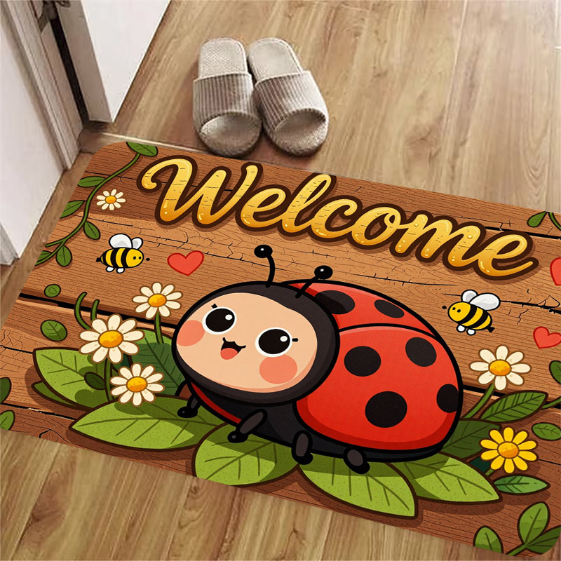 TEMU 1 pz, Tappeto d' con sette , stampa piatta 2D, , tappeto per la casa, antiscivolo e lavabile in lavatrice, facile da pulire, per la decorazione