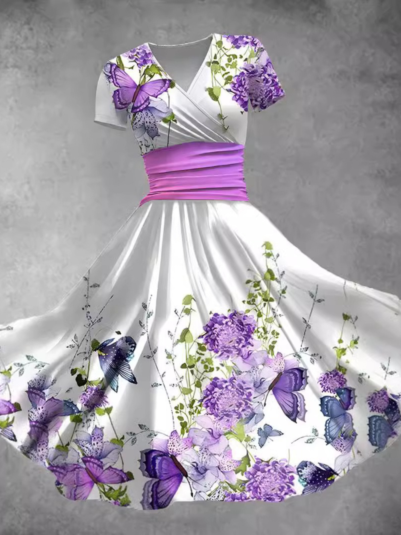 plus size women's floral maxi dress flowy a line formal - Temu