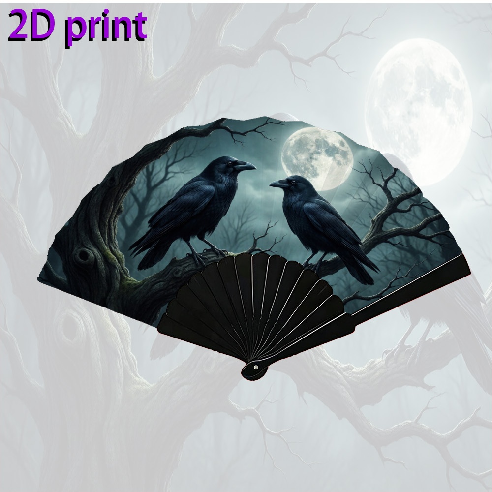 TEMU 2d Flat, 1pc 7-inch Men's And Women's Handheld Folding Fan 2d 2 Under Portable Cooling, Suitable For Daily Use& Outdoor Activities, Lightweight&