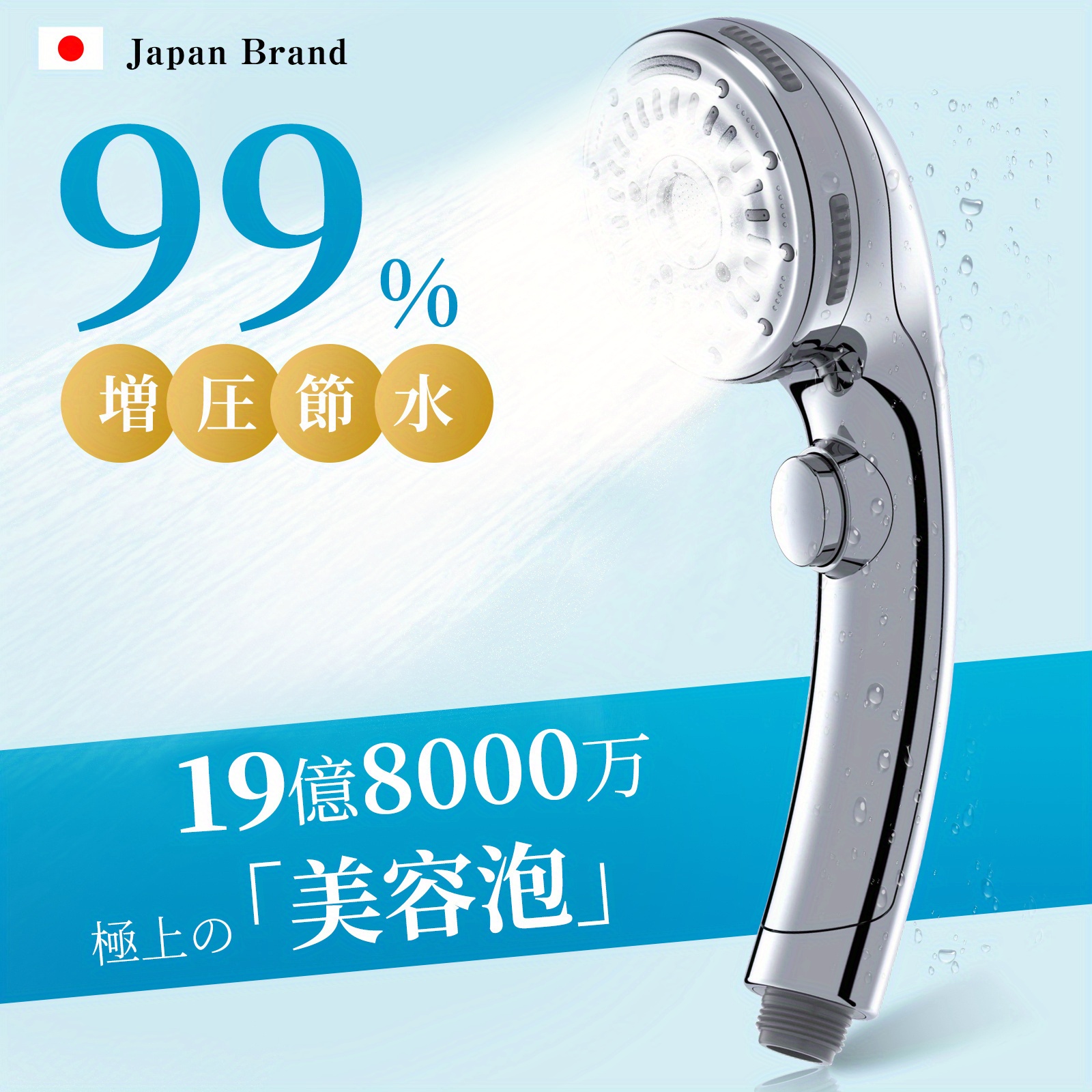 TEMU Shower Head[2025 Innovation, 90% Water Saving, Manual Water Stop] Water-saving Shower Head, Micro Nano Bubbles, Bubbles, Pressure, Power,