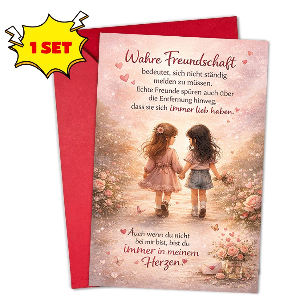 E-shop 1 Exquisite Freundschaftskarte – für , um starke Bindungen herzliche zu feiern. Ein ideales Geschenk für Geburtstage, Dankeschöns oder einfach