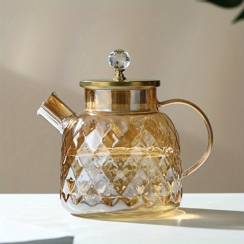 TEMU A Glass Water Pot For Cold Water, A High Borosilicate Glass Water Pot For Cold Water, An Amber-colored Water Pot For Cold Water, A Water Pot For