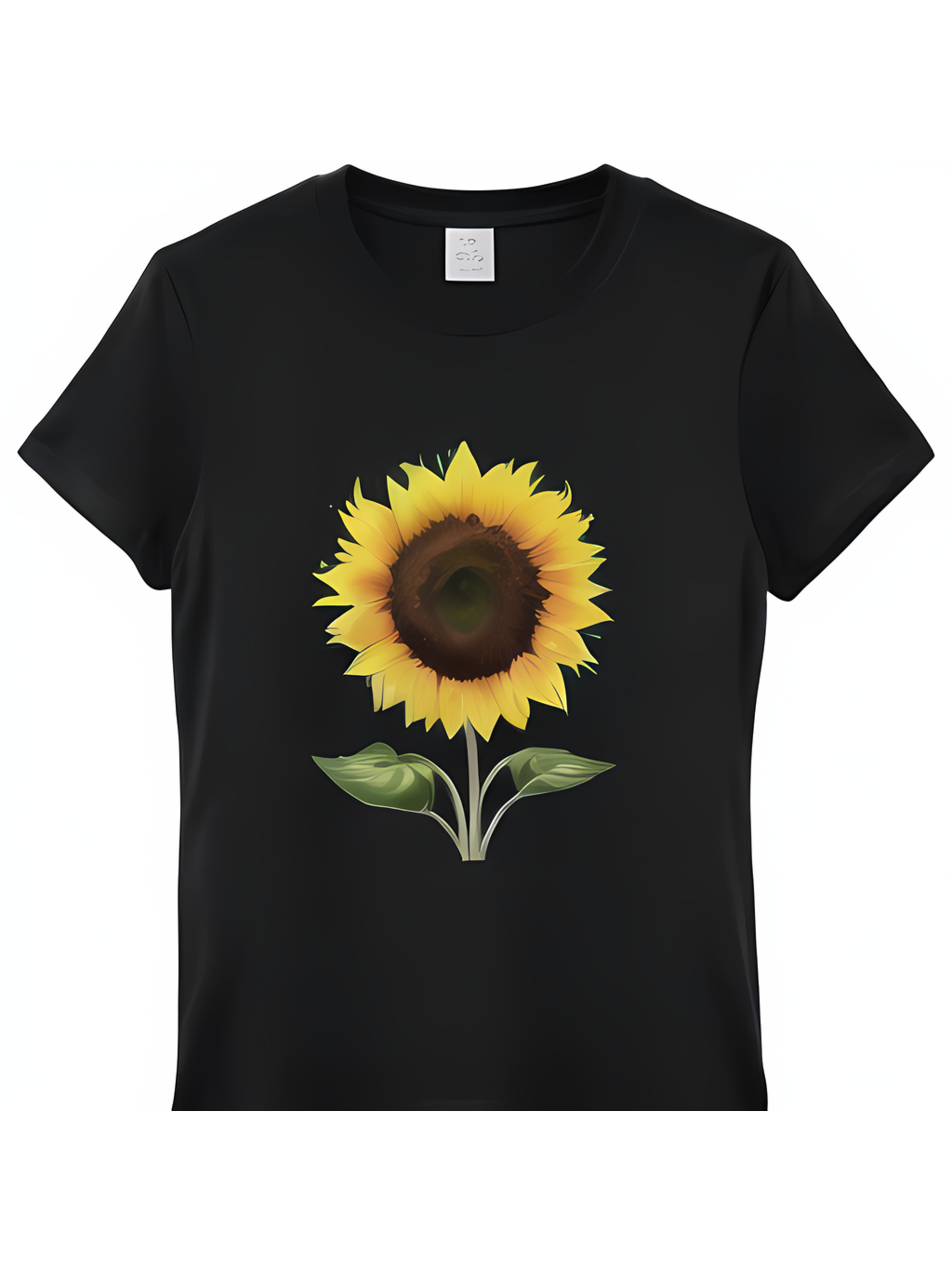 women's oversized black t shirt vibrant yellow sunflower - Temu