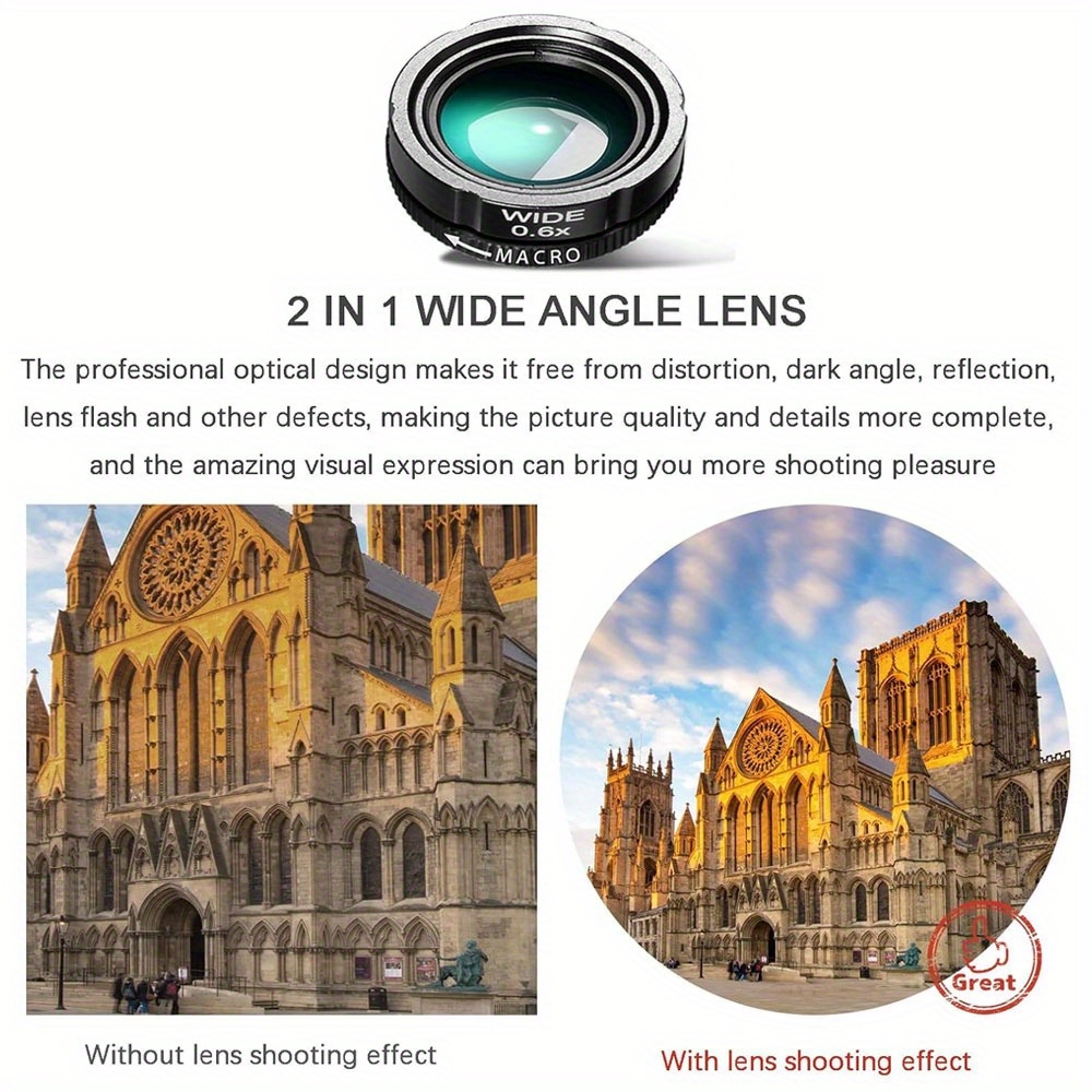 Phone Camera Lens Kit Upgraded Version Telephoto 28X Wide Angle 6x Macro  20x Fisheye 198 For Most Smartphones Black A34abcde 3a99 49cd 88ca