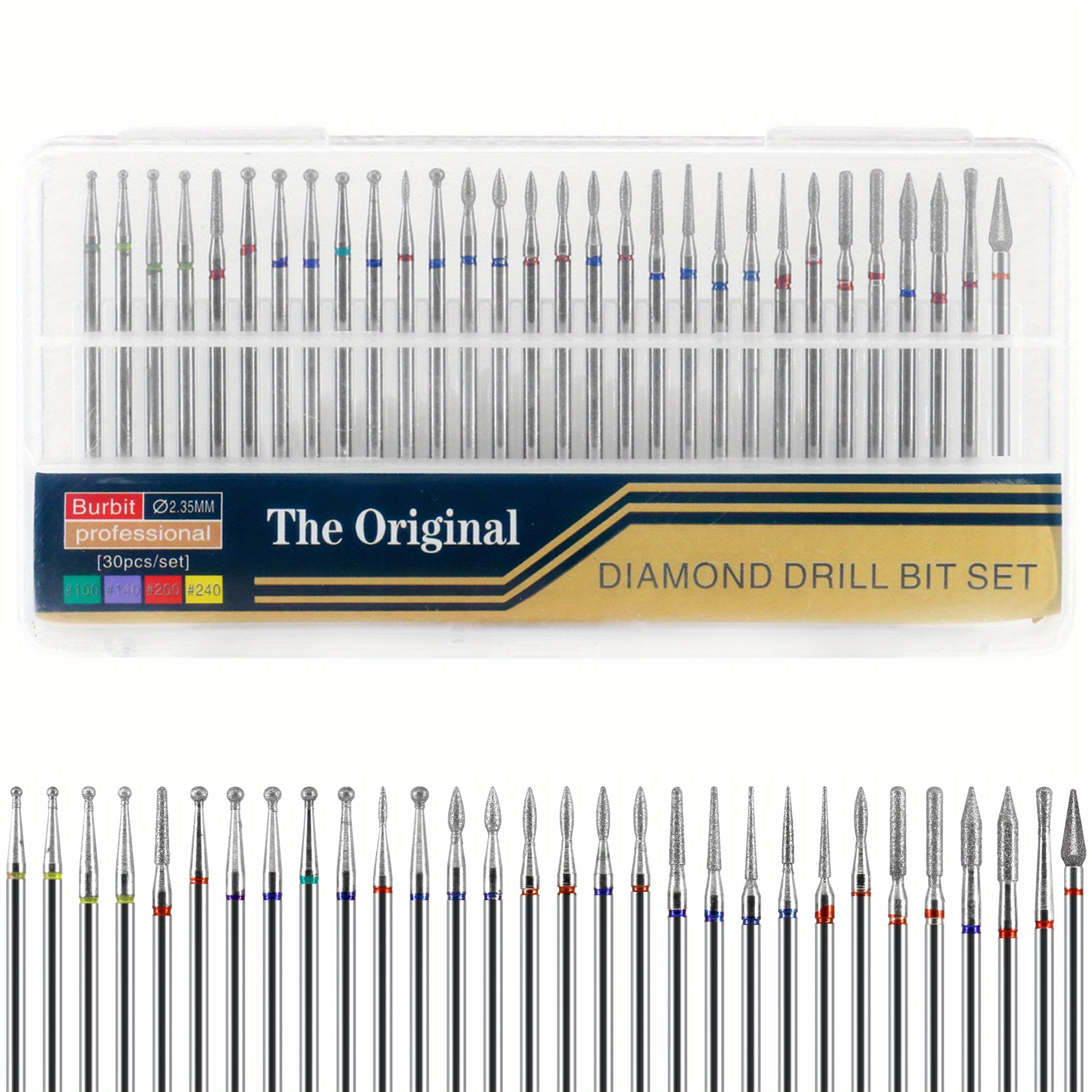 Image of 30pcs/box Drill Bits Set For Rotary Electric Nail Drill Milling Cutter Manicure Grinding Bits Nail Art Tools Additions Manicure Set