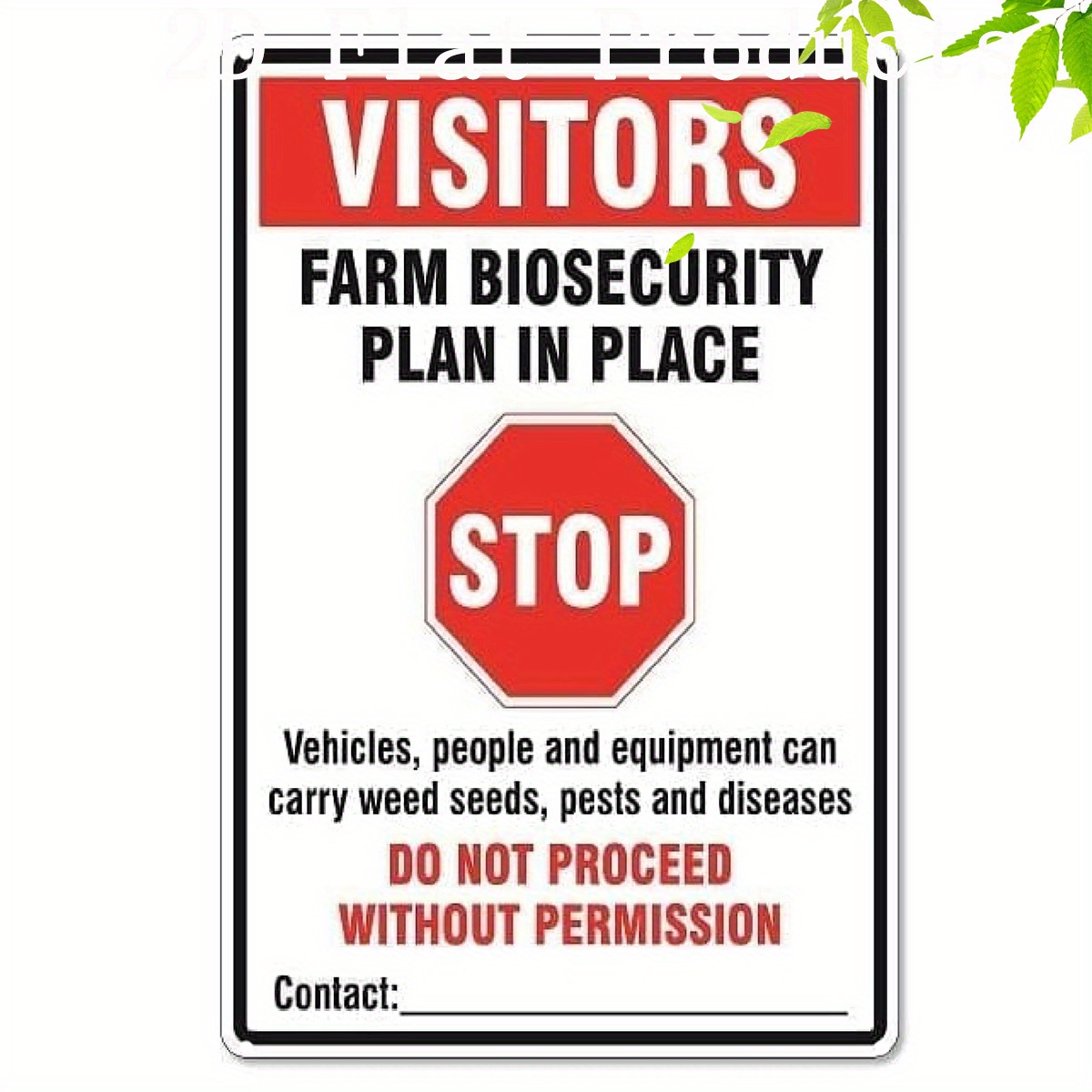 TEMU 1pc Farm Plan Sign - Heavy Duty Metal Agriculture Warning Decor, 8x12 Inch - , Farm, Lab, Lab Safety, Sign, Safety Sticker, Sign, Farm Alert,