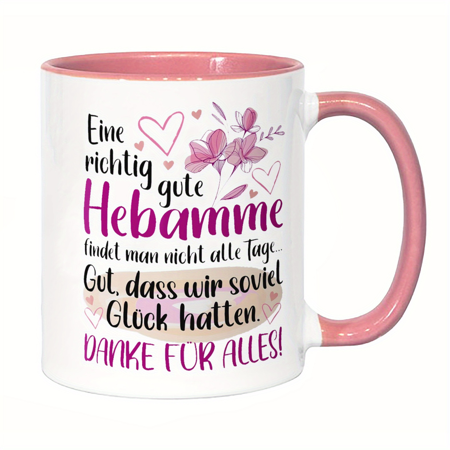 1pc German 8-color Mug Ceramic Cup 11oz/325ml, Fun Gift, Microwave Safe, Thank You Gift Cup Midwife Gift Thank You Cup Beautiful Beautiful Patterns Coffee Cup