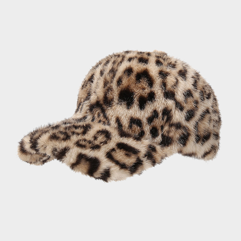 TEMU 1pc Of Women's Winter Cap Featuring A Warm Leopard Print, Designed For Outdoor, Ideal For Weather, Hand Washed, Great For New Year And Everyday