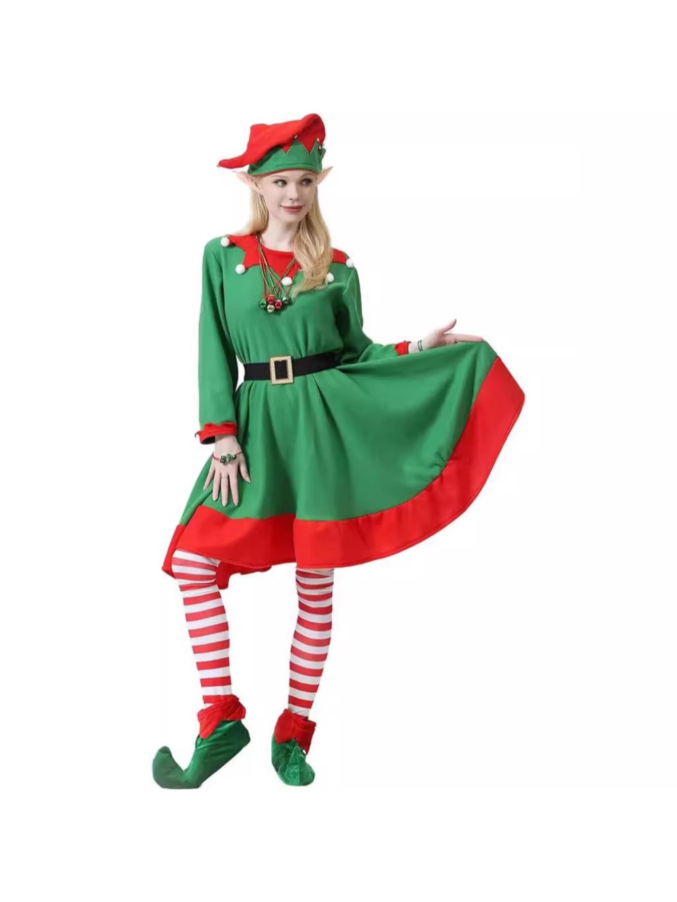 Santa Girl Costume Pants Ladies Christmas Fancy Dress FantastCostumes Women  Christmas Elf Costumes Adult Fancy Dress