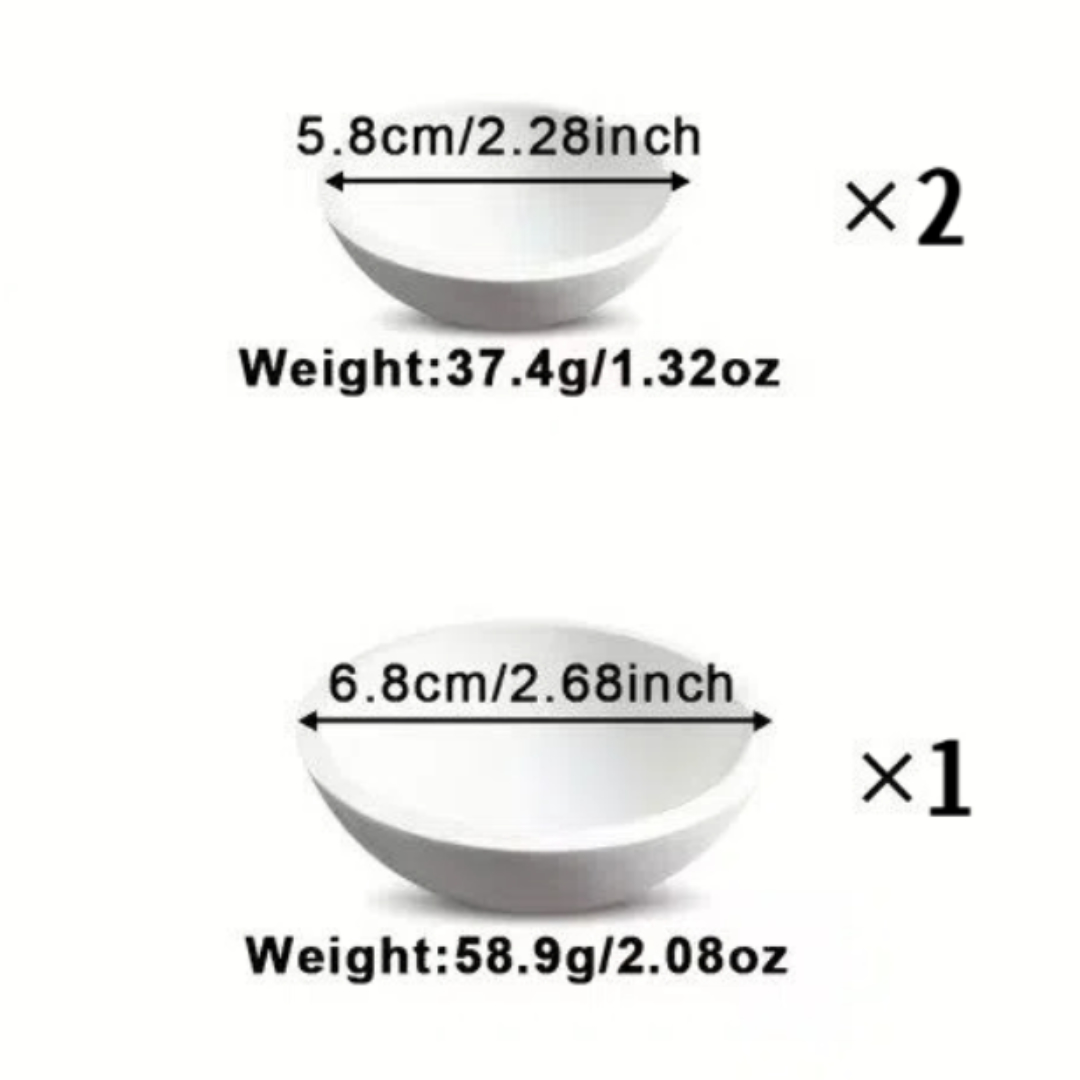 TEMU 3pcs Set Of Quartz Melting Bowls/crucibles - High-temperature Resistant - For Metal Melting, Jewelry Casting, And Refining Silvery, Brass, And