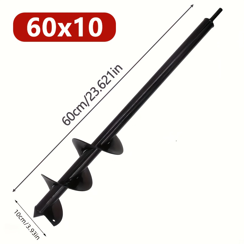 TEMU Heavy-Duty Tuinboor 100 x 600 mm, Geschikt voor Tuinieren, Planten en Grondboor - Compatibel met Elektrische Boormachines en Handmatig Gebruik -
