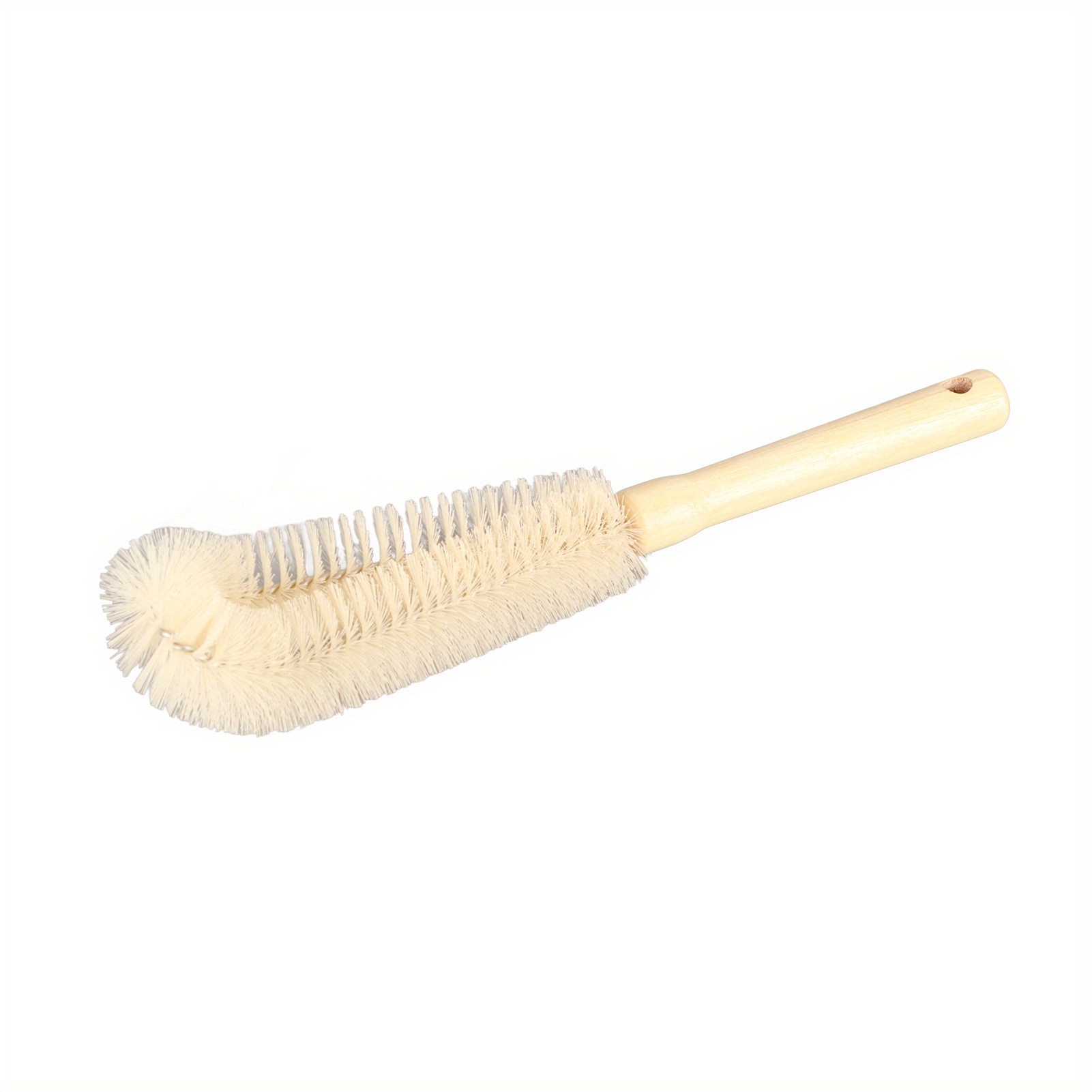 TEMU Brosse à Bouteille à Long Manche en Bois, Idéale pour Verres à Vin, Bouteilles, Machines à Lait de Soja et , Outil de Cuisine