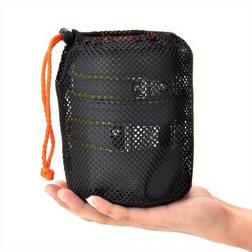 15pcs camping cookware complete set foldable stove solution compact transport mesh carry bag