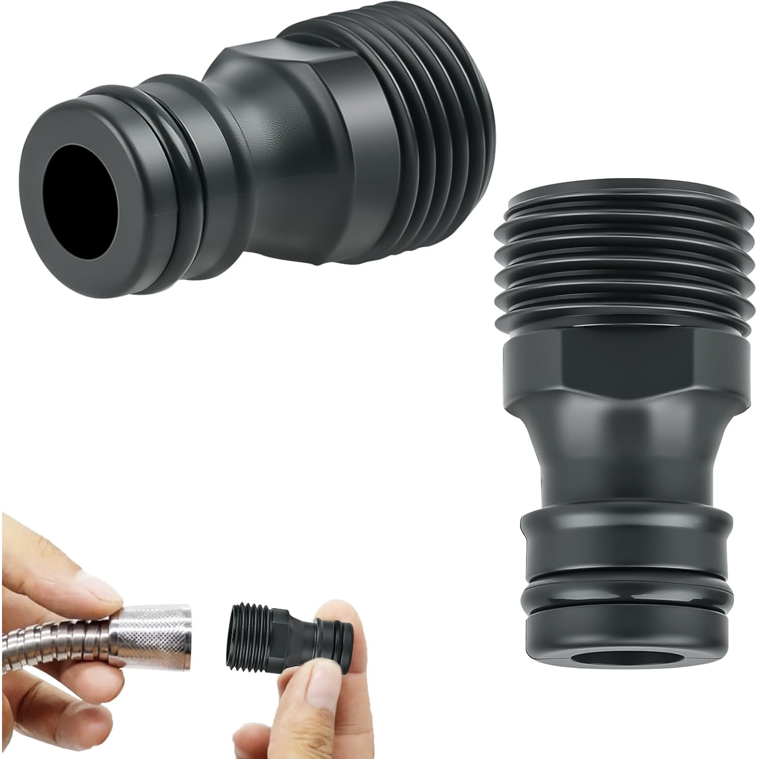 2pcs Garden Hose Quick Couplers, G1/2 External Thread And Plug-in Faucet Adapters, Hose Connector Garden Hose Quick Coupler, Abs Faucet Connector For Kitchen And Garden