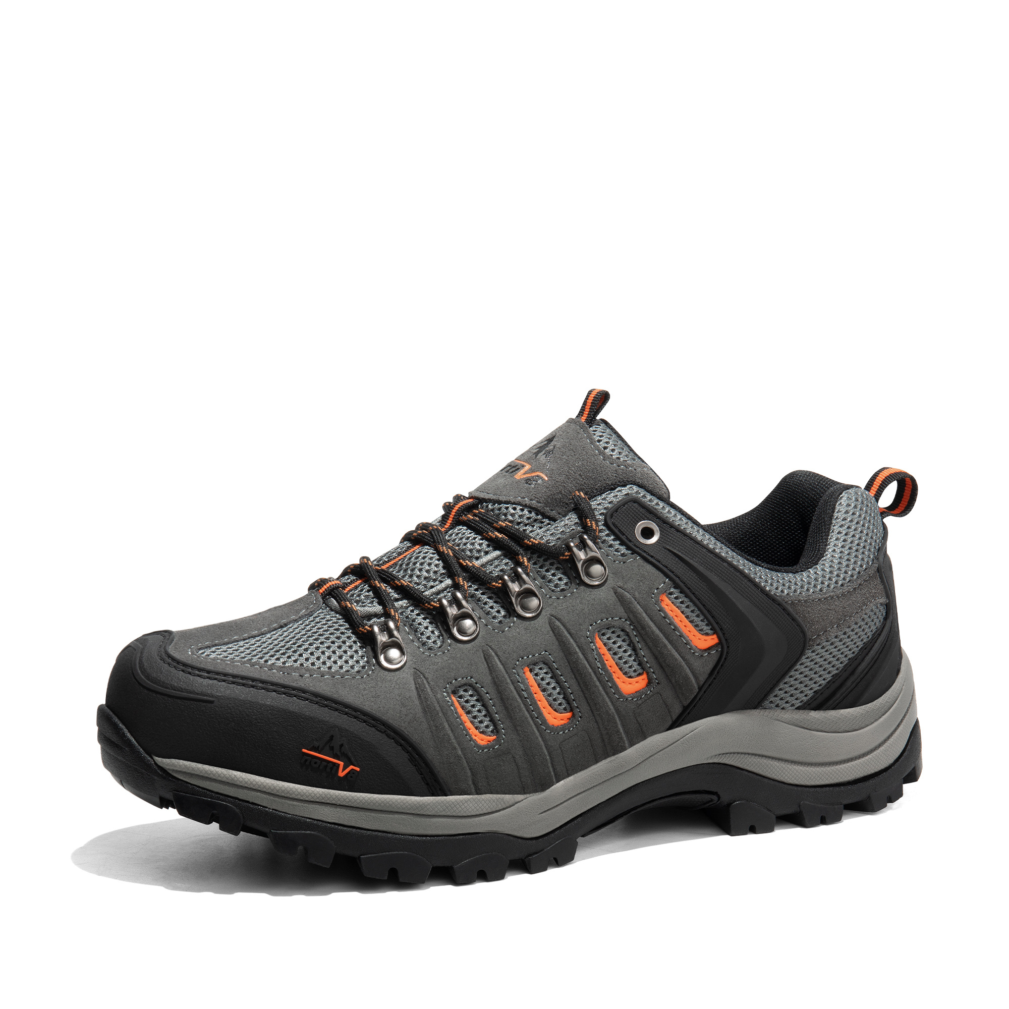 Image of 8 Men's Low-top Hiking Shoes Lightweight - Outdoor Sneakers With Thermal-reflective Insole & Md Sole, Upper For Trekking, Camping, - -terrain Trail Footwear