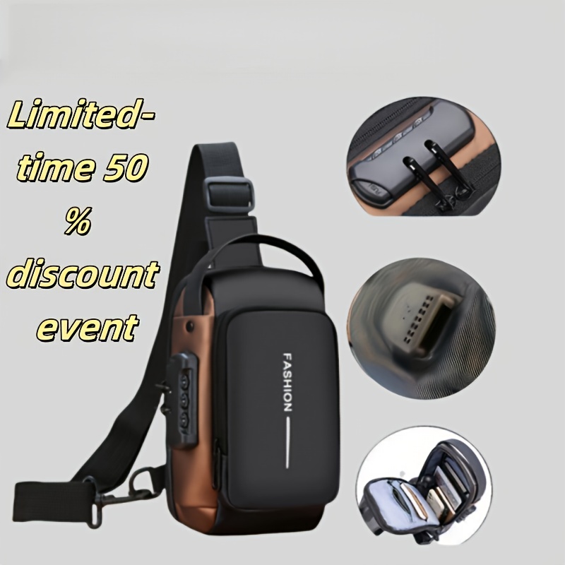 Anti-Theft Motorcycle Backpack with Lock, Convertible Crossbody Bag, Zipper Closure & Anti-Theft Compartment, Adjustable Shoulder Strap - Suitable for Commuting, Travel, Motorcycling - Large/Small Size Options - Men's Secure Motorcycle Crossbody Bag 15 Anti-Theft Motorcycle Backpack with Lock, Convertible Crossbody Bag, Zipper Closure & Anti-Theft Compartment, Adjustable Shoulder Strap - Suitable for Commuting, Travel, Motorcycling - Large/Small Size Options - Men's Secure Motorcycle Crossbody Bag
