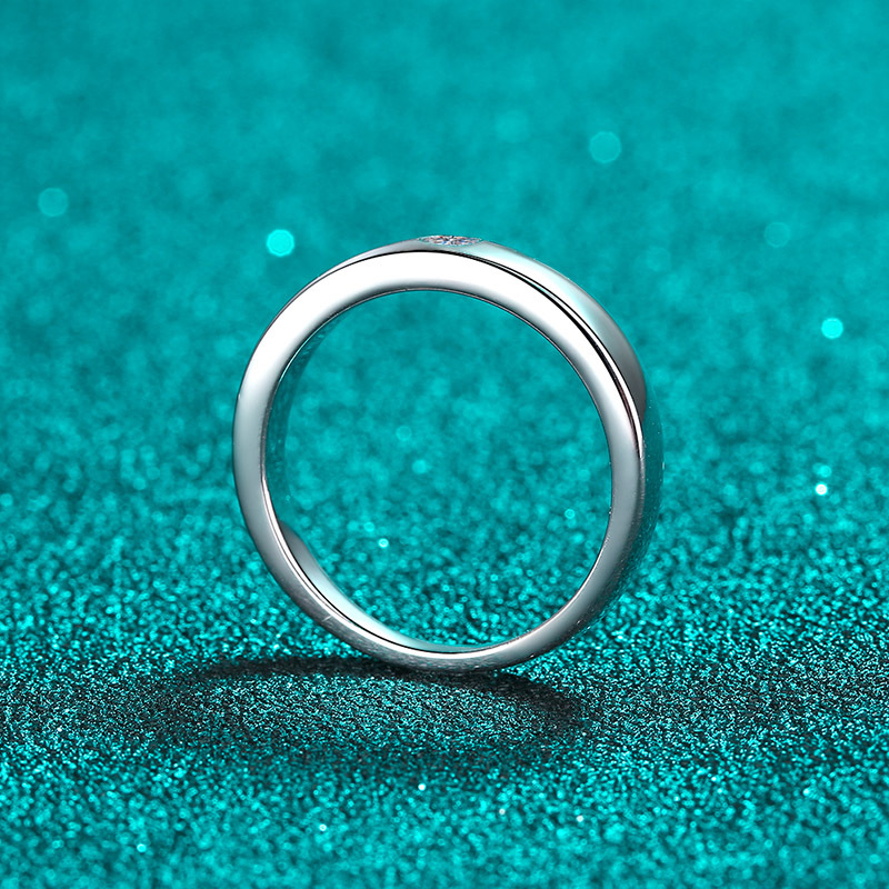 Women's S925 Silver Moissanite Couple Ring, Elegant Gift